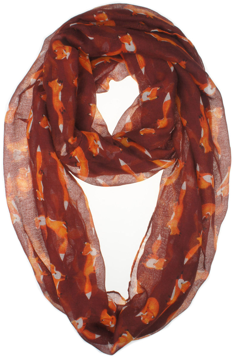 Soft Light Weight Cartoon Fox Sheer Infinity Scarf – VIVIAN & VINCENT