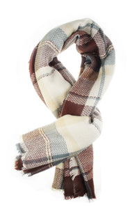 Women's Plaid Blanket Winter Scarf Warm Wrap Oversized Shawl Cape