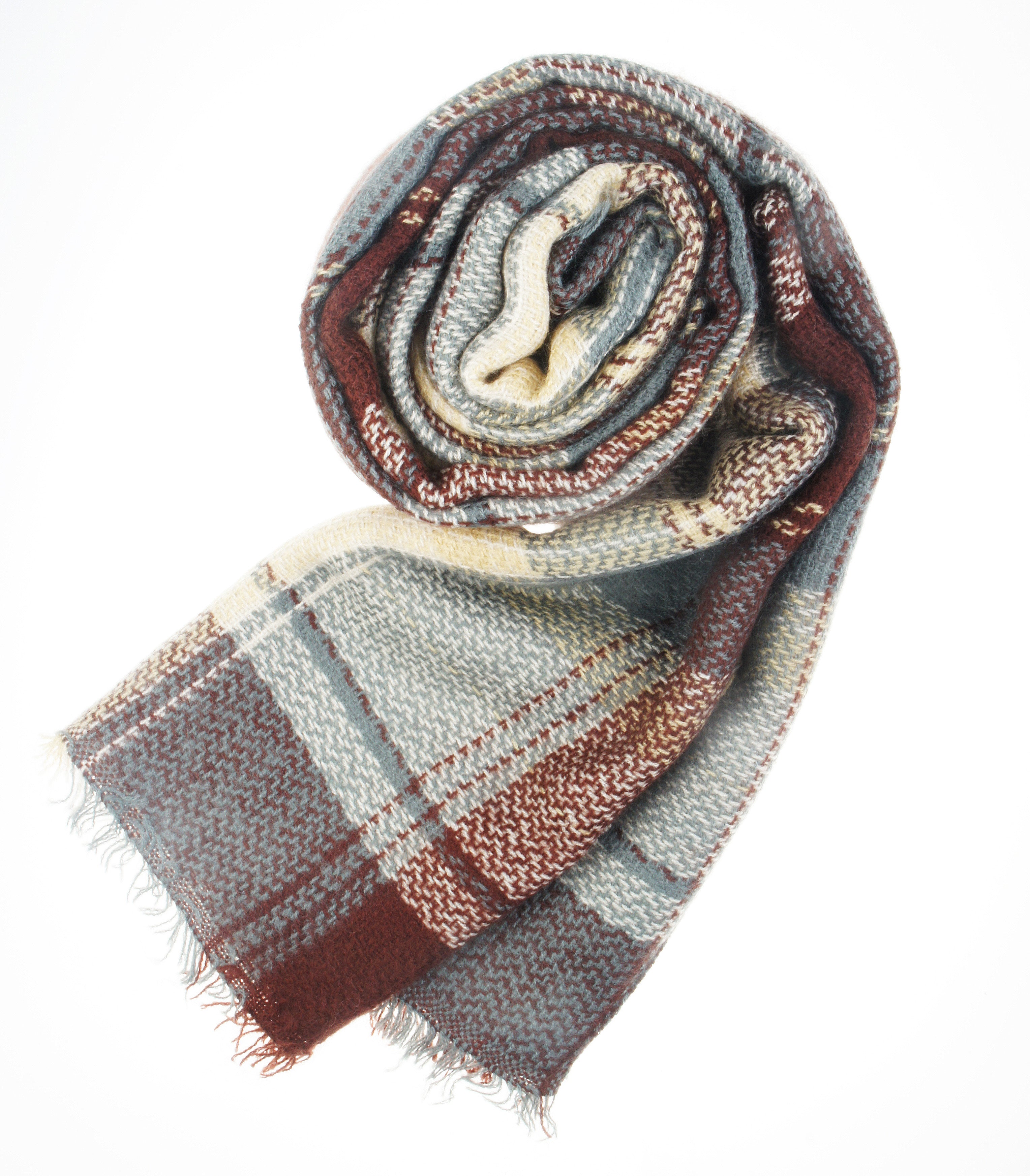Women's Plaid Blanket Winter Scarf Warm Wrap Oversized Shawl Cape
