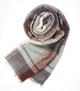 Women's Plaid Blanket Winter Scarf Warm Wrap Oversized Shawl Cape
