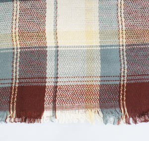Women's Plaid Blanket Winter Scarf Warm Wrap Oversized Shawl Cape