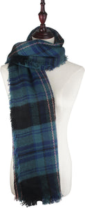 Women's Plaid Blanket Winter Scarf Warm Wrap Oversized Shawl Cape