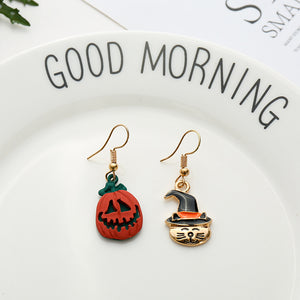 Halloween Stud Earrings Halloween Drop Dangle Earrings Pumpkin Cat Stud Earrings for Women Halloween Party Dress