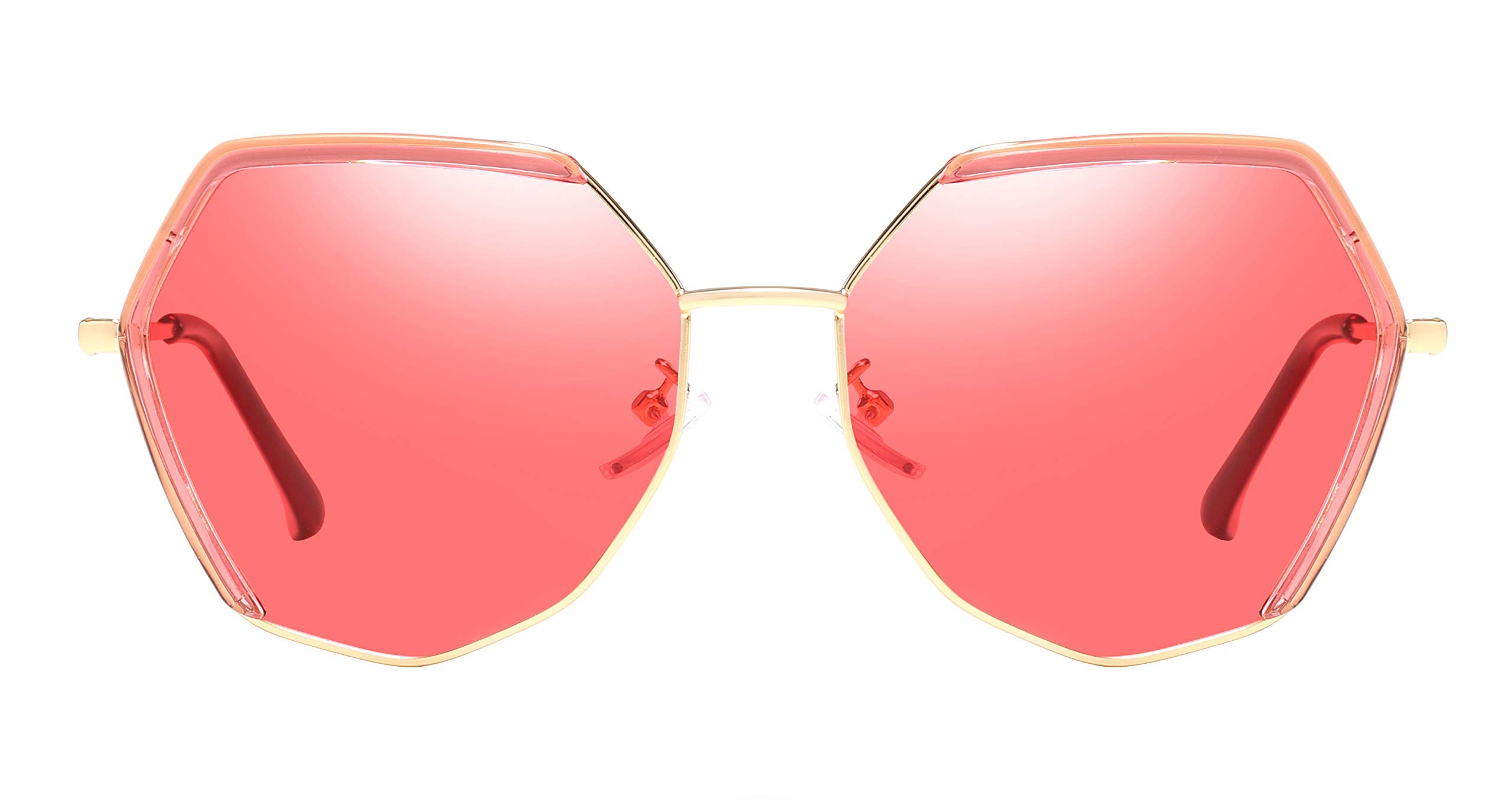 Retro Vintage Polygon Sunglasses for Women Metal Frame Shades
