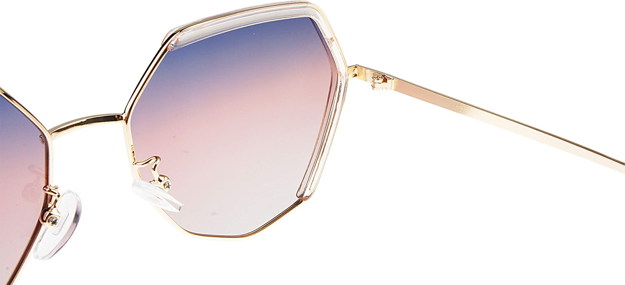 Retro Vintage Polygon Sunglasses for Women Metal Frame Shades