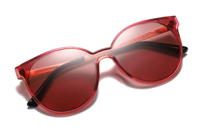 Retro Vintage Cateye Sunglasses for Women Metal Frame Shades