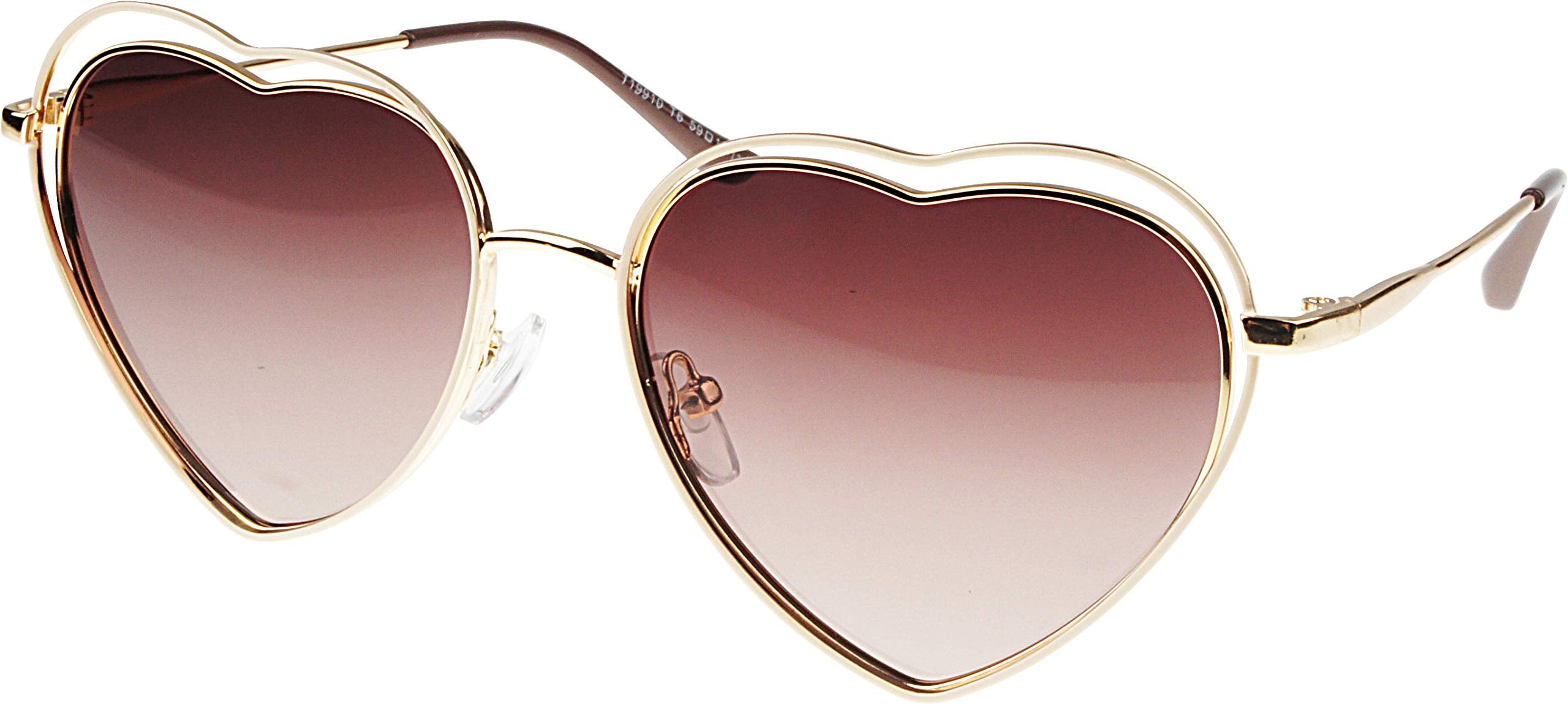 Retro Vintage Heart Shape Sunglasses for Girls Boys Metal Frame Shades