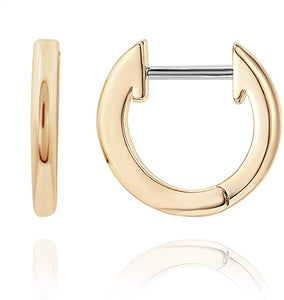 14K Gold Plated Cuff Earrings Huggie Stud | Small Hoop Earrings for Women