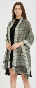 Premium Soft Elegant Tartan Cashmere Blanket Scarf Shawl
