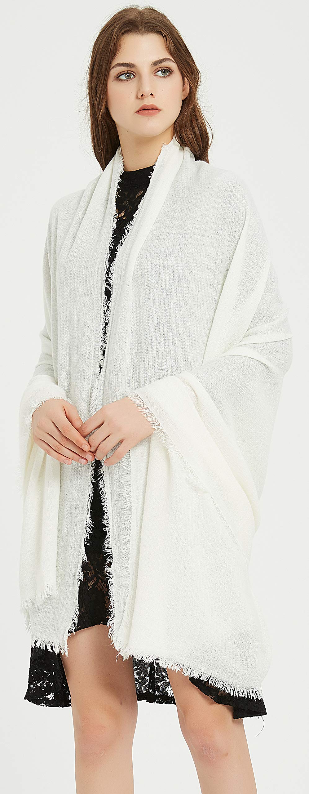 Premium Soft Elegant Solid Color Cashmere Blanket Scarf Shawl Wrap