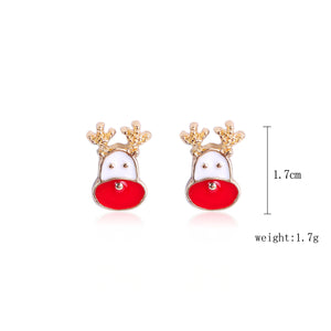 9-12 Pairs Women Christmas Earring Stud Set, Cute Festive Jewelry Hypoallergenic Christmas Gifts for Kids Teens Girls