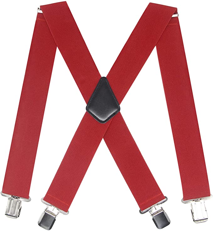 VIVIAN & VINCENT Mens 2 Inch Wide Suspenders