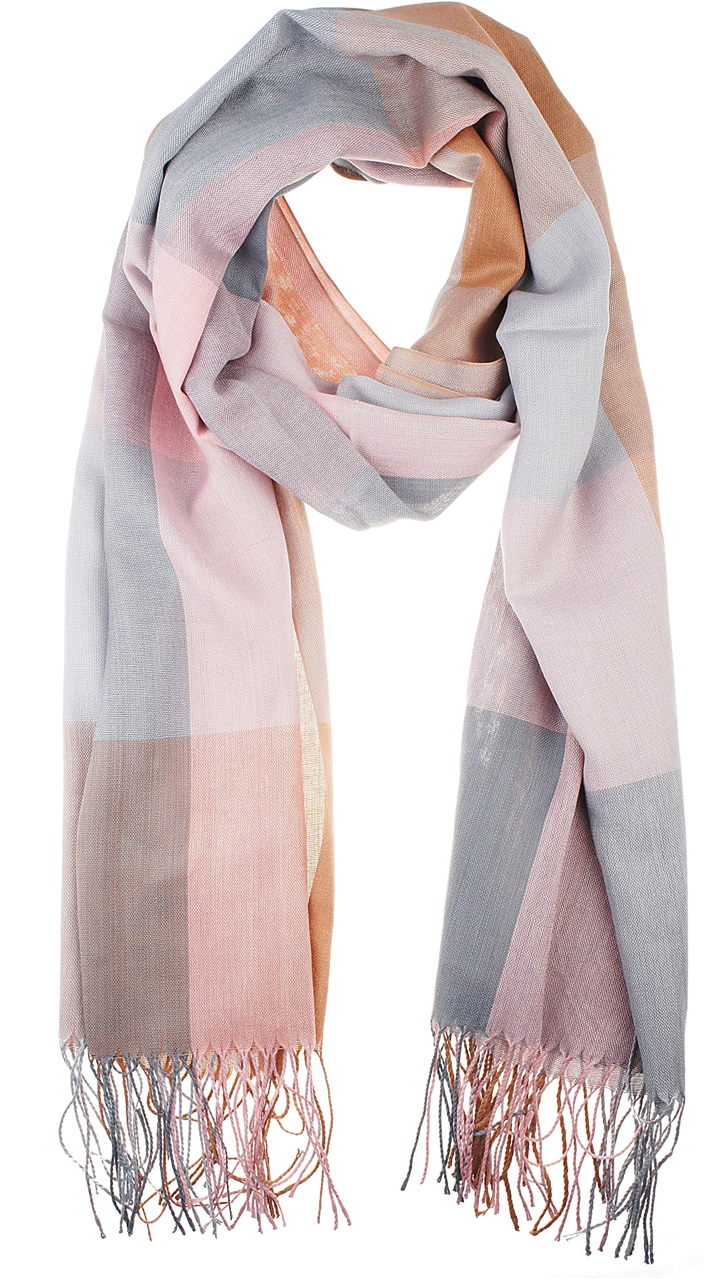 Women's Light Weight Plaid Tartan Sheer Blanket Scarf Shawl Wrap