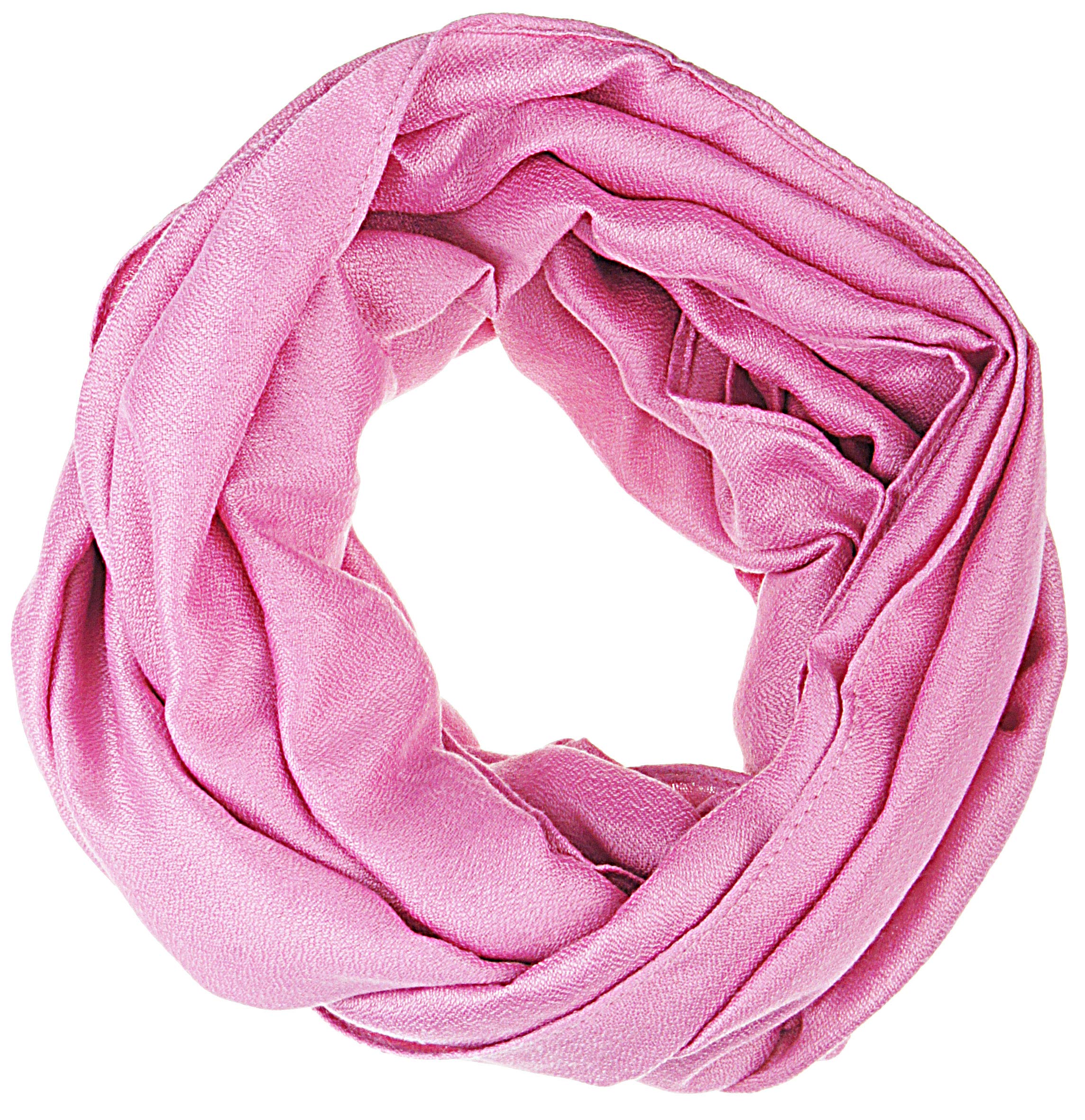 Premium Soft Light Weight Elegant Solid Color Satin Infinity Scarf