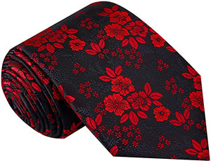 VIVIAN & VINCENT Men's Original Floral Silk Necktie Set