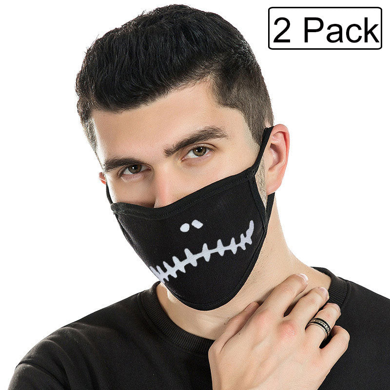 2 Pack of Funny Teeth Reusable Cloth Face Masks