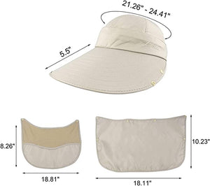 Women's Outdoor Summer Hat with UPF50+ Sun Visor