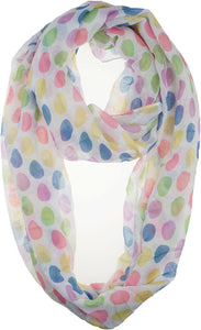 Soft Light Weight Easter Festival Sheer Infinity Scarf