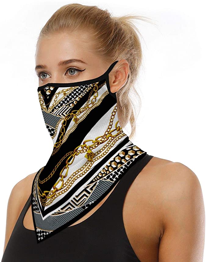 2pcs Earloops Balaclava Face Scarf Neck Gaiters for Dust Wind Motorcycle