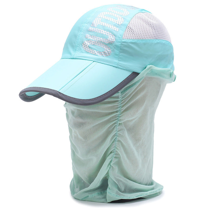 Unisex Baseball Cap UPF 50 with Face Covering