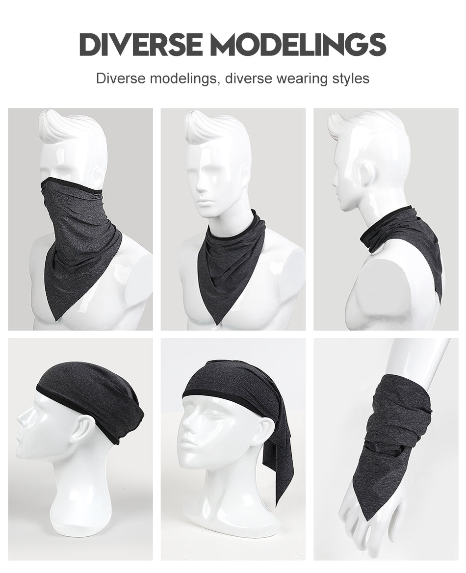 2 Pack of Multi-Purpose Triangle Scarf Neckerchief Outdoor Headwear Bandana Patterned