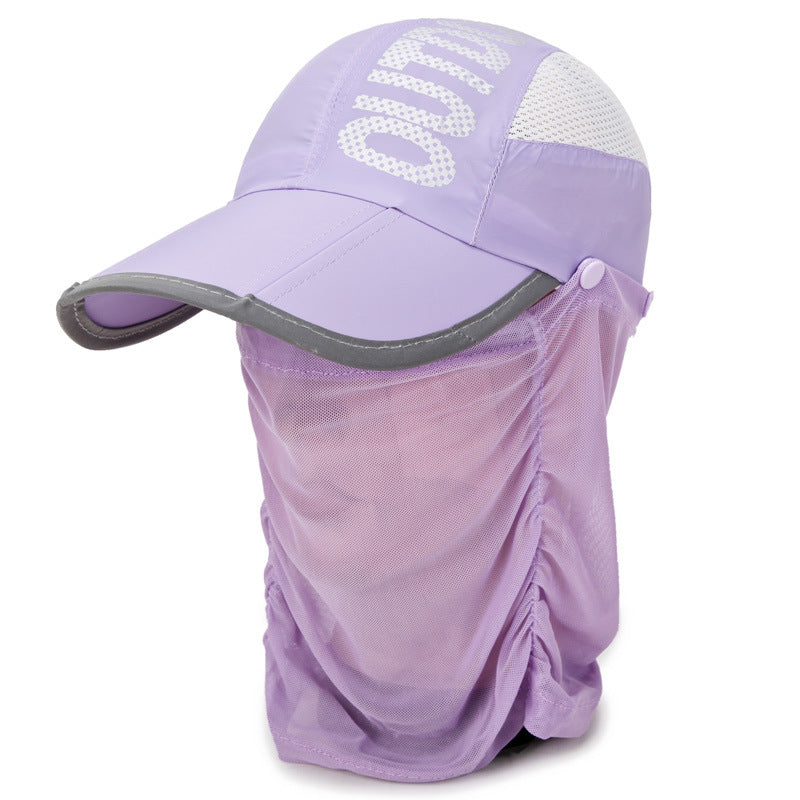 Unisex Baseball Cap UPF 50 with Face Covering