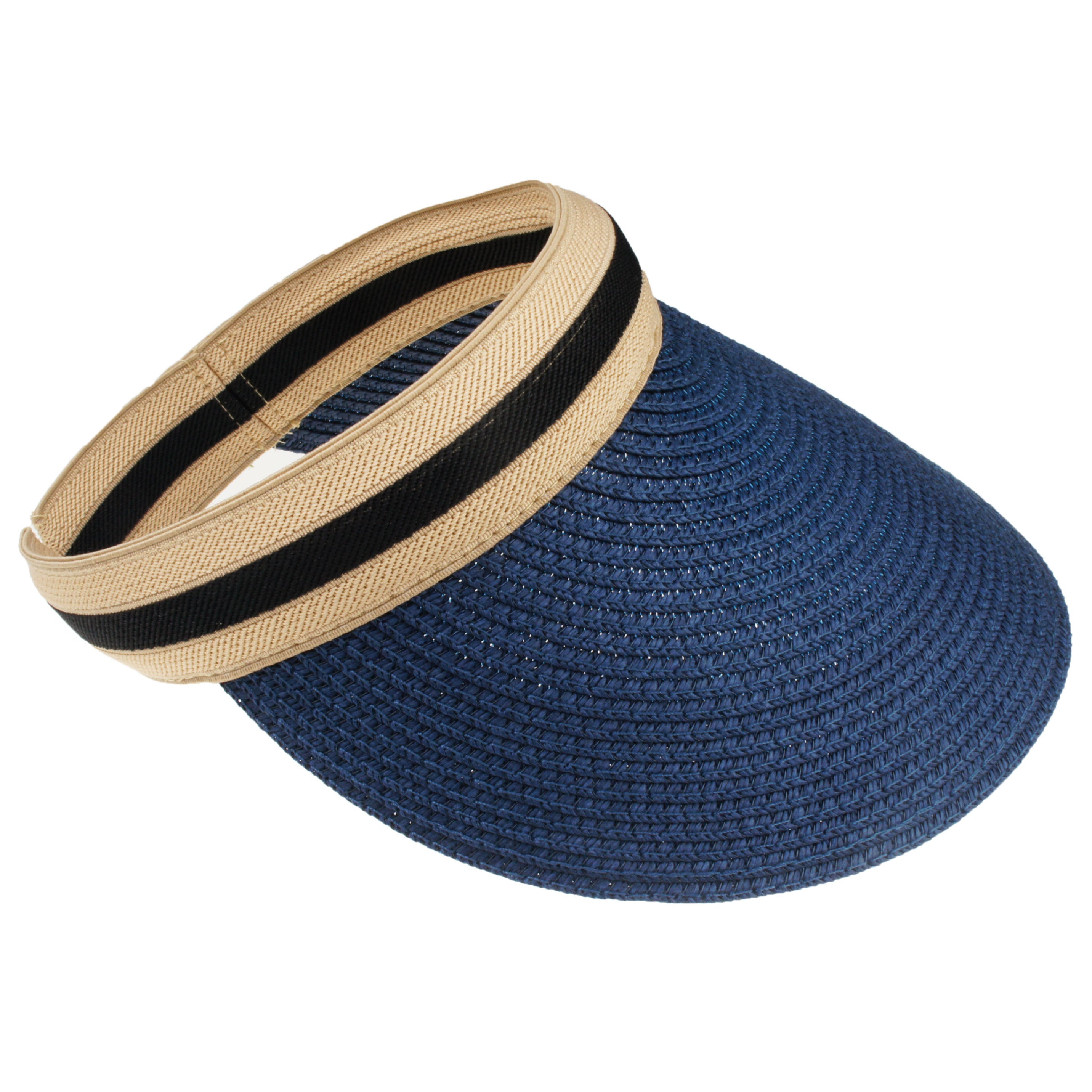 Women's Wide Brim Sun Hats Straw Golf Visor Summer Beach Panama Hat