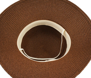 Women's Summer Straw Hat UV UPF50 Foldable Wide Brim Summer Panama Hats