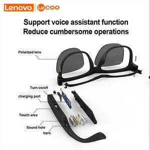 Lenovo Smart C8 Music Sunglasses Bluetooth 5.0 Headphone Smart Glasses