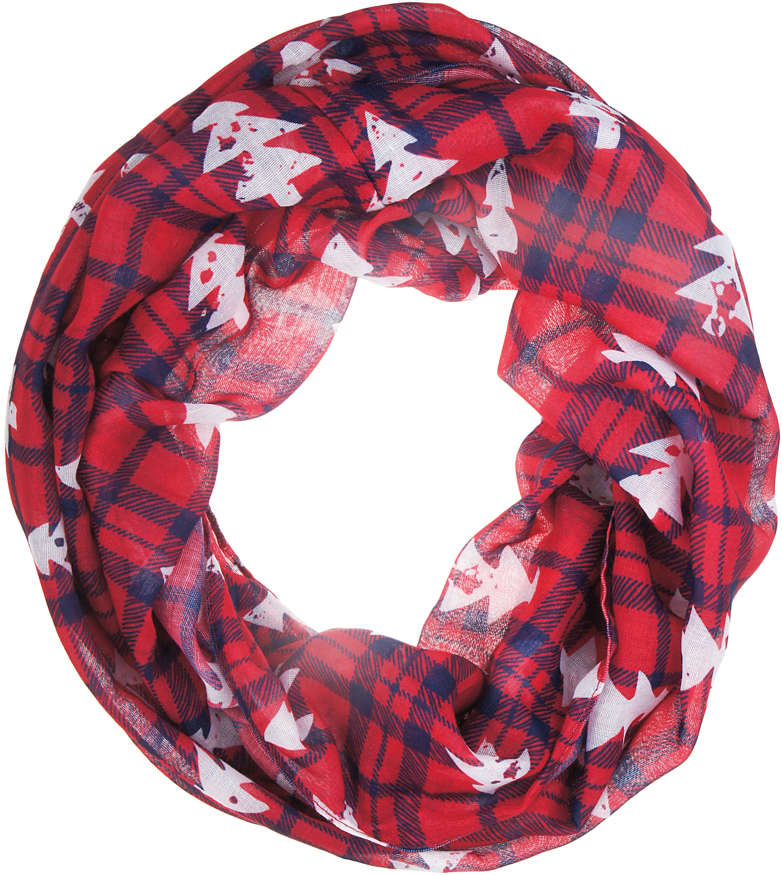 Soft Lightweight Christmas Holiday Sheer Infinity Scarf for Women Girls